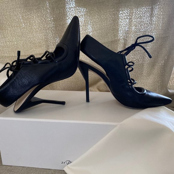3.1 PHILLIP LIM MARTINI LACE-UP HEELS (SZ 7) (EUC) - Picture 9 of 10